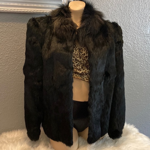Vintage Black Fur Coat - Picture 1 of 6